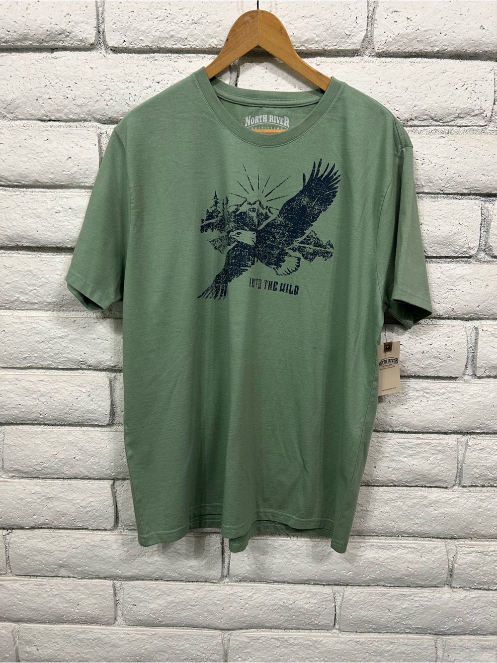 North River‎ Outfitters Eagle Graphic Tee Men’s Large Green NWT